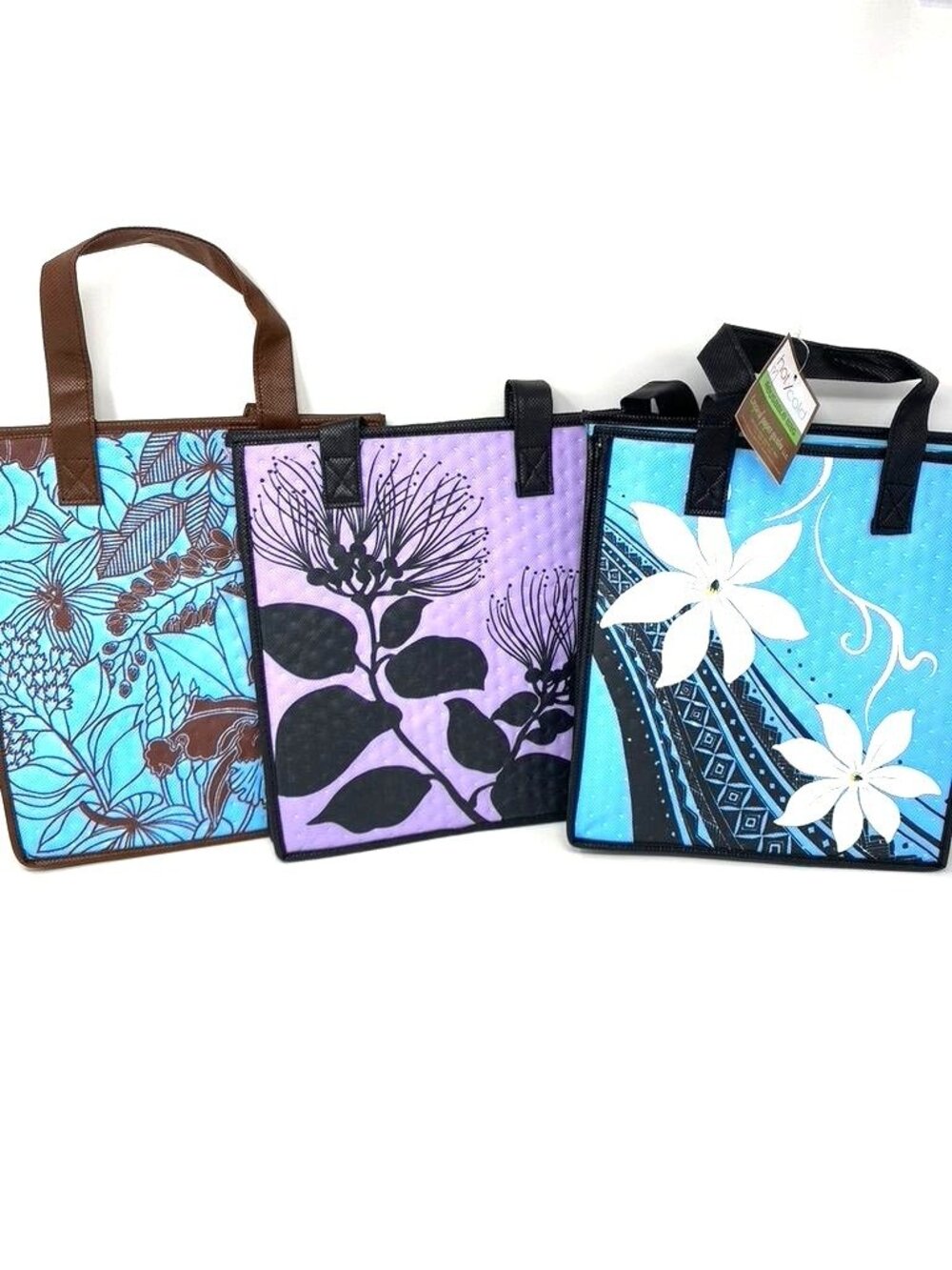 Tropical Paper Garden Hot Cold Reusable Insulated Bag Tote School Work Lunch